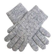 Dents Cable Knit Gloves - Dove Grey