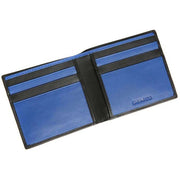 Dents Medway RFID Bifold Leather Wallet - Black/Royal Blue