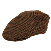 Dents Shearwater Abraham Moon Dogtooth Flat Cap - Cognac Tan