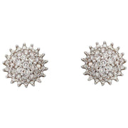 Elements Gold Urchin Cluster Earrings - Yellow Gold/Silver