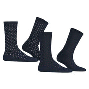 Esprit Fine Dot 2 Pack Socks - Marine Navy