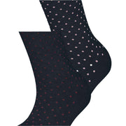 Esprit Fine Dot 2 Pack Socks - Marine Navy