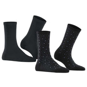 Esprit Playful Dot 2 Pack Socks - Black