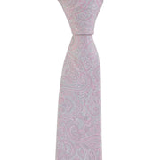 Michelsons of London Complex Paisley Polyester Tie and Pocket Square Set - Pink