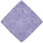 Michelsons of London Defined Paisley Polyester Tie and Pocket Square Set - Purple