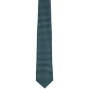 Michelsons of London Diamond Geometric Silk Tie - Teal