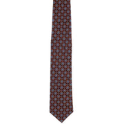 Michelsons of London Irregular Medallion Silk Tie - Orange