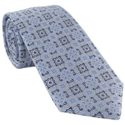 Michelsons of London Linking Medallion Silk Tie - Blue