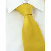 Michelsons of London Plain Ployester Tie - Gold