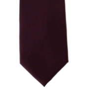 Michelsons of London Plain Ployester Tie - Wine