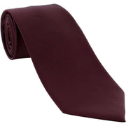 Michelsons of London Plain Ployester Tie - Wine