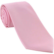 Michelsons of London Plain Polyester Pocket Square and Tie Set - Pink