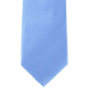 Michelsons of London Plain Rib Polyester Tie - Blue