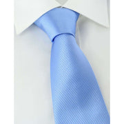 Michelsons of London Plain Rib Polyester Tie - Blue