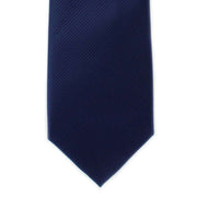 Michelsons of London Plain Rib Polyester Tie - Navy