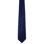 Michelsons of London Plain Rib Polyester Tie - Navy