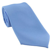 Michelsons of London Plain Tie and Contrast Floral Pocket Square Set - Light Blue