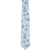 Michelsons of London Summertime Floral Polyester Tie and Pocket Square Set - Blue
