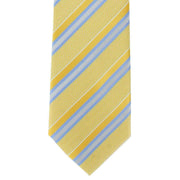 Michelsons of London Textured Stripe Polyester Tie - Yellow