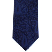 Michelsons of London Tonal Paisley Polyester Tie - Navy