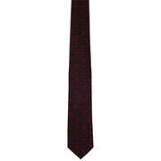 Michelsons of London Traditional Medallion Tie and Pocket Square Set - Red