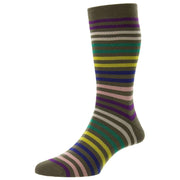 Pantherella Kilburn Cotton Fil D'Ecosse Socks - Light Olive Green