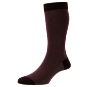 Pantherella Tewkesbury Cotton Fil D'Ecosse Socks - Burgundy