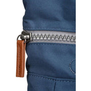 Roka Canfield B Medium Sustainable Canvas Flannel Backpack - Pacific Blue