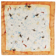 Simon Carter Cat Attack Pocket Square - Orange