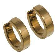 Ti2 Titanium Flat Hoop Cuff Earrings - Tan Beige