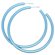 Ti2 Titanium Large Round Hoop Earrings - Light Blue