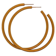 Ti2 Titanium Large Round Hoop Earrings - Tan