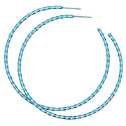 Ti2 Titanium Medium Twisted Hoop Earrings - Light Blue